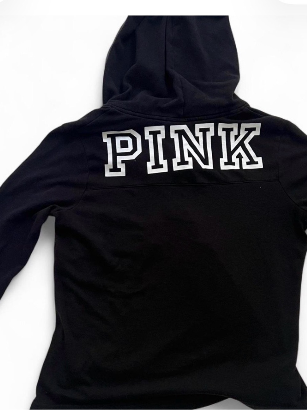 PINK Victoria's Secret Kids Black Hoodie with White Logo